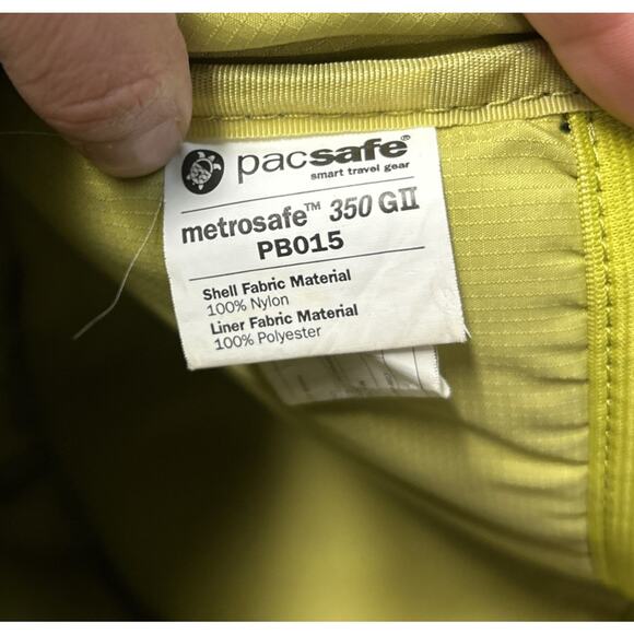 Pacsafe Metrosafe LS350 Anti Theft Black Backpack Travel RFID Safe Lightweight - Picture 8 of 11